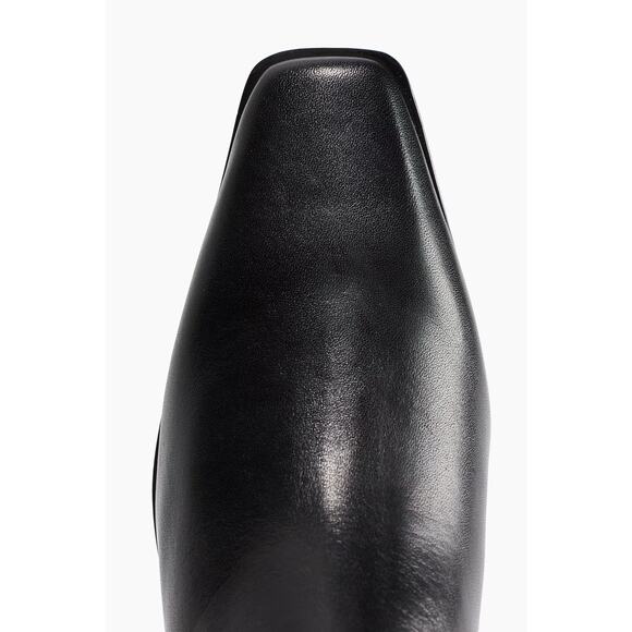 H&M Leather Ankle Block Heels Boots - 8 - Picture 5 of 5